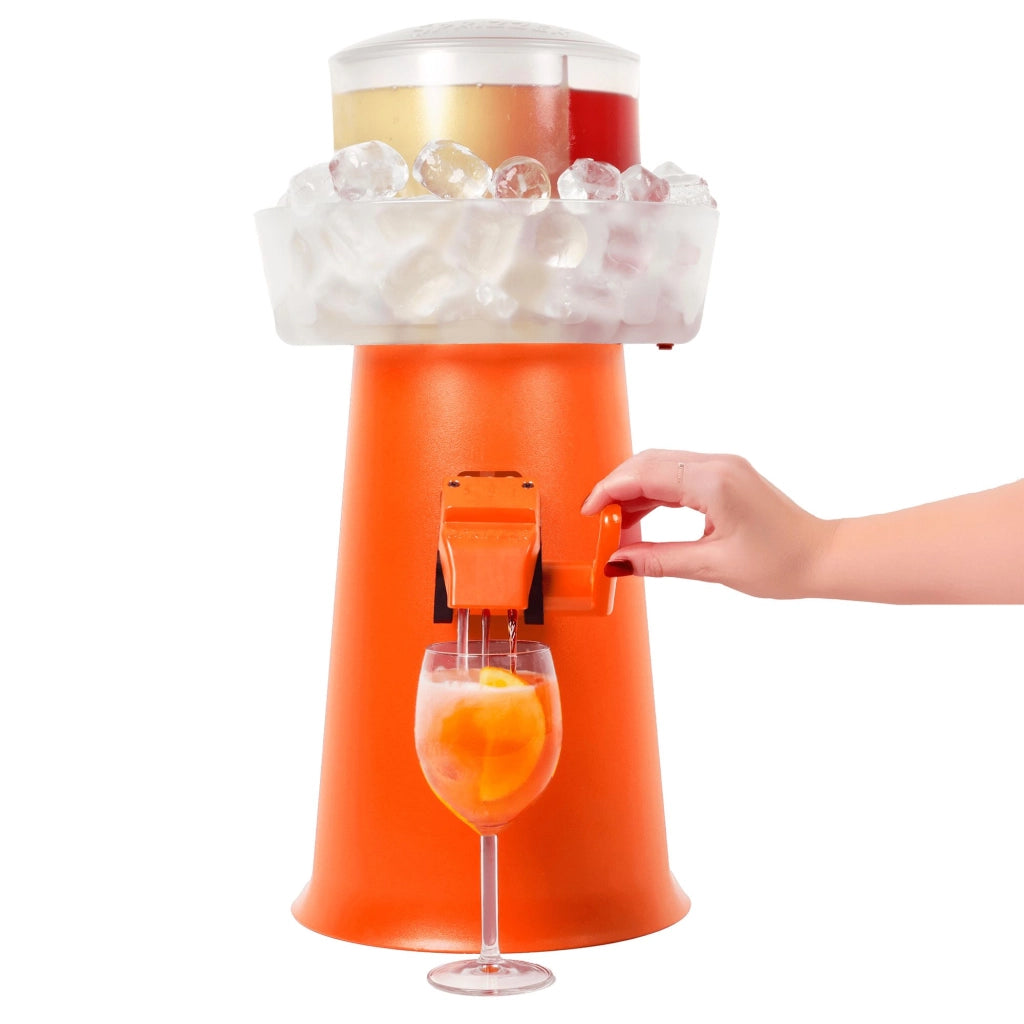 SPRIZZER linnovativa macchina per un Spritz perfetto in 5 secondi direttamente nel bicchiere Senza elettricita ne batterie Macchina ideale per preparare il tuo Spritz perfetto Arancio