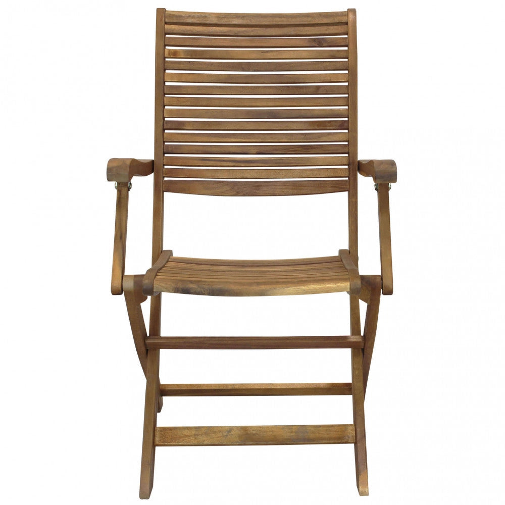 Sedia da Giardino Riviera con Braccioli 55x64x94 h cm in Legno Marrone