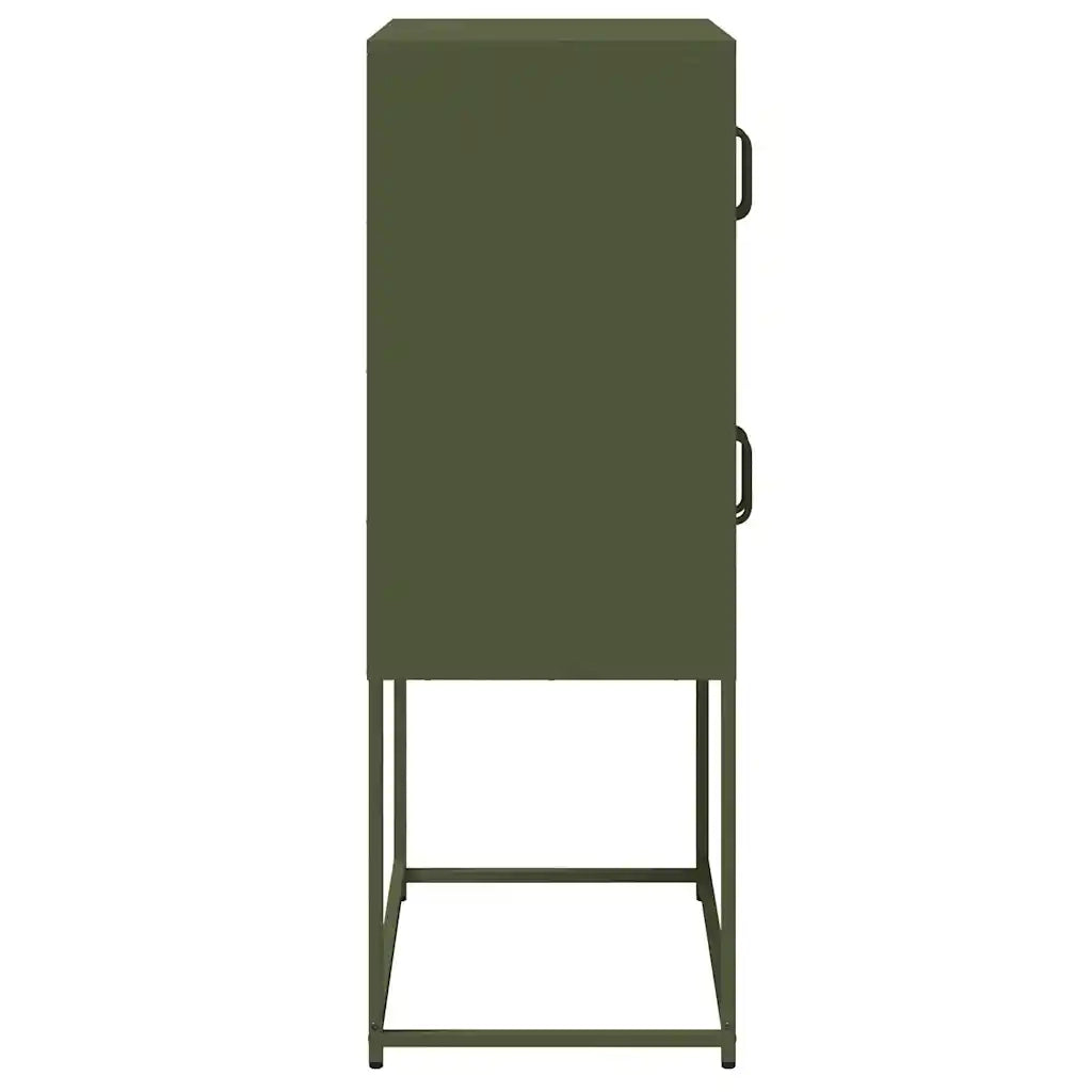 Credenza Verde Oliva 68x39x107 cm in Acciaio