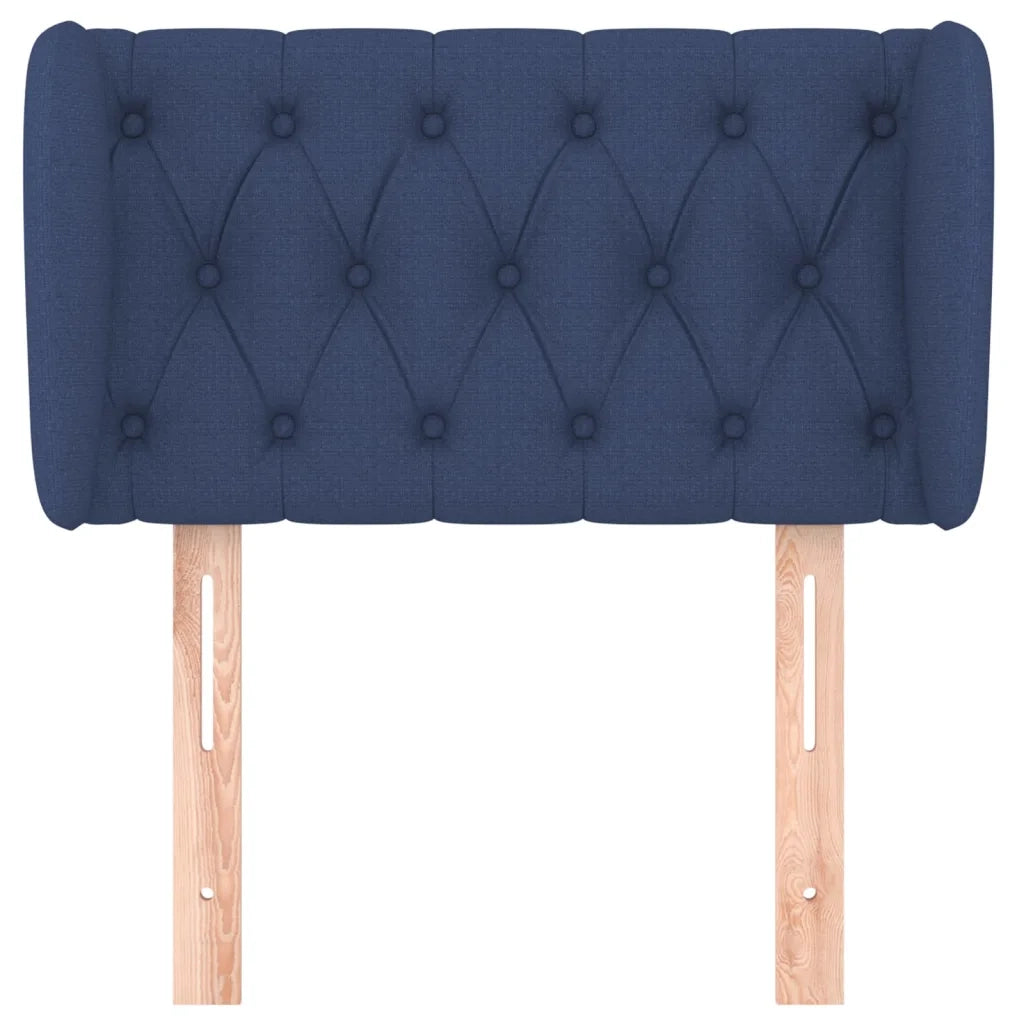 Testiera | Testata ad Orecchio Blu 83 x 23 x 78/88cm in Tessuto