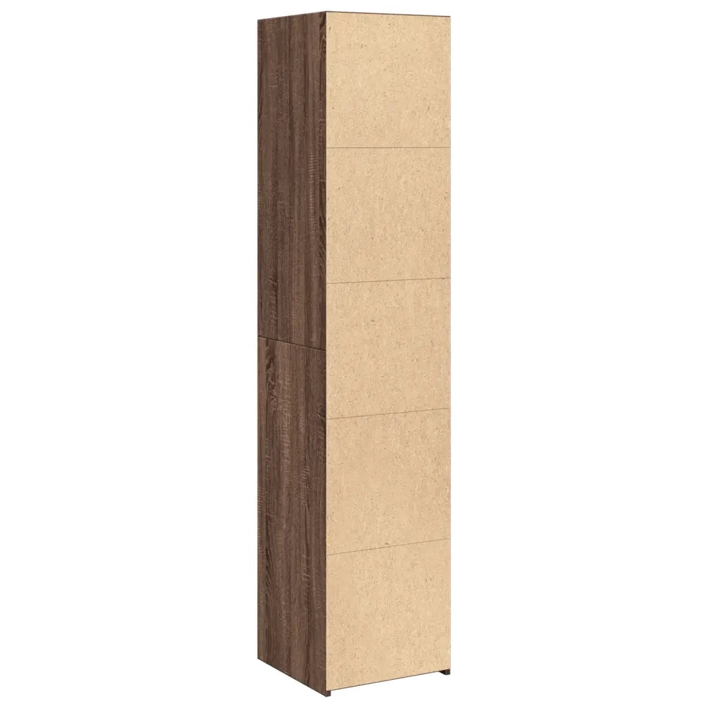 Credenza Rovere Marrone 40x41x185cm in Legno Multistrato 3281672