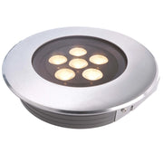 Trade Shop - Faretto Calpestabile Incasso Pavimento Led 11 W Ip67 3000k Segnapassi Foro 150mm -