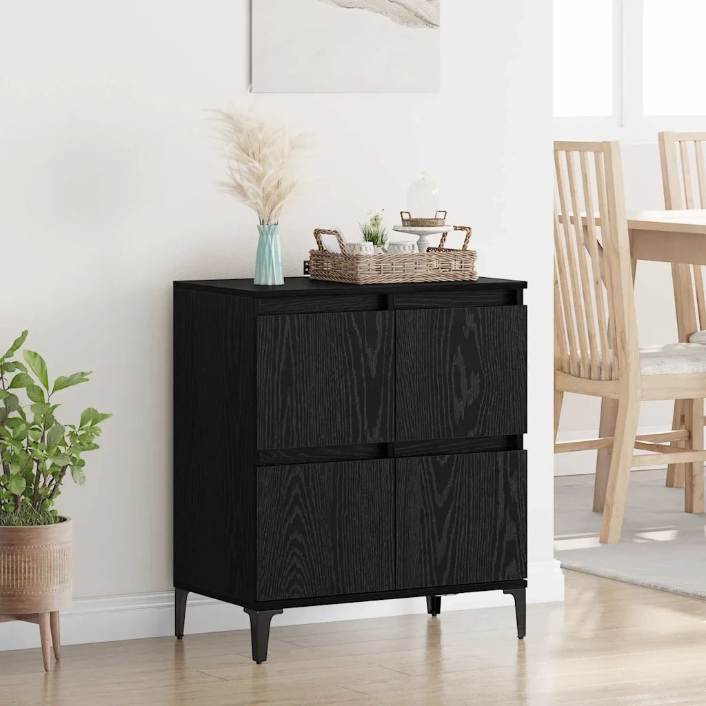 Credenza-Buffet-Armadio da cucina Rovere Nero 60 x 35 x 70 cm 296314
