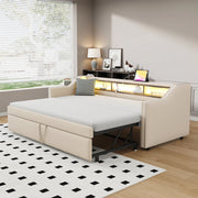 Letto divano estraibile in juta 90/180x190 cm