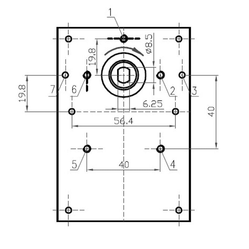 Ricambistufeapellet Motoriduttore Kenta per Stufe a Pellet K9177315, Velocità 5rpm, Senso di Rotazione Oraria, Pacco Lamellare 40mm, Albero Cavo Ø 8,5mm, Spianatura Doppia