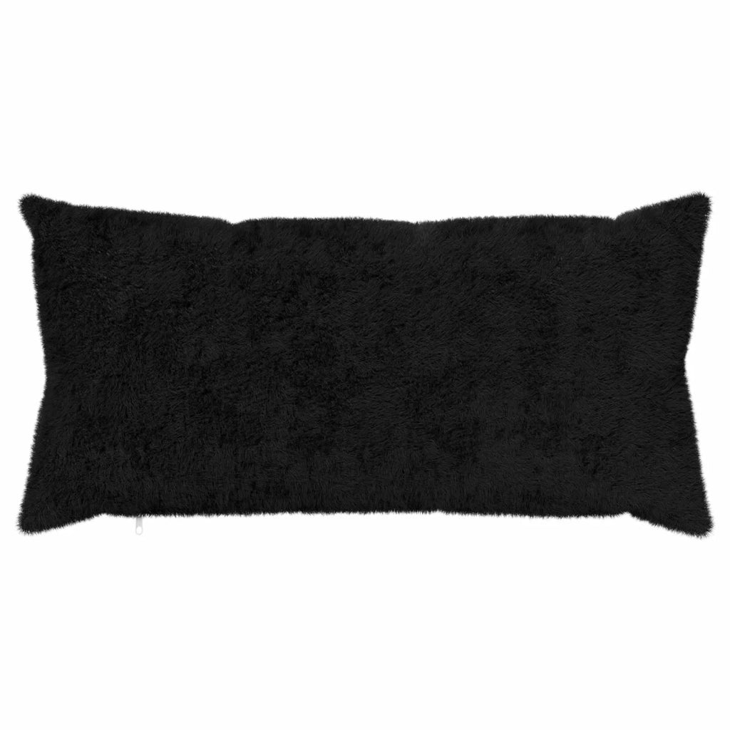Federa 6 pz HEERLEN Nero 40 x 70 cm Pelliccia di Coniglio Finta 909748