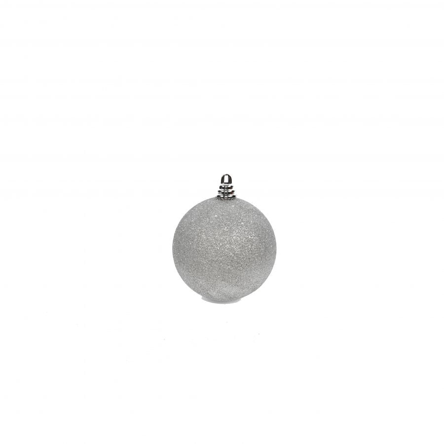 PALLA 10CM GLITTERATA IN DISPLAY SILVER