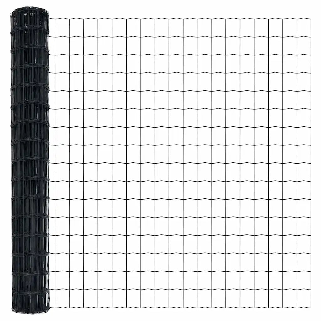 Recinzione Euro Grigio 1,6 x 10 m Ferro rivestito in PVC 42004505