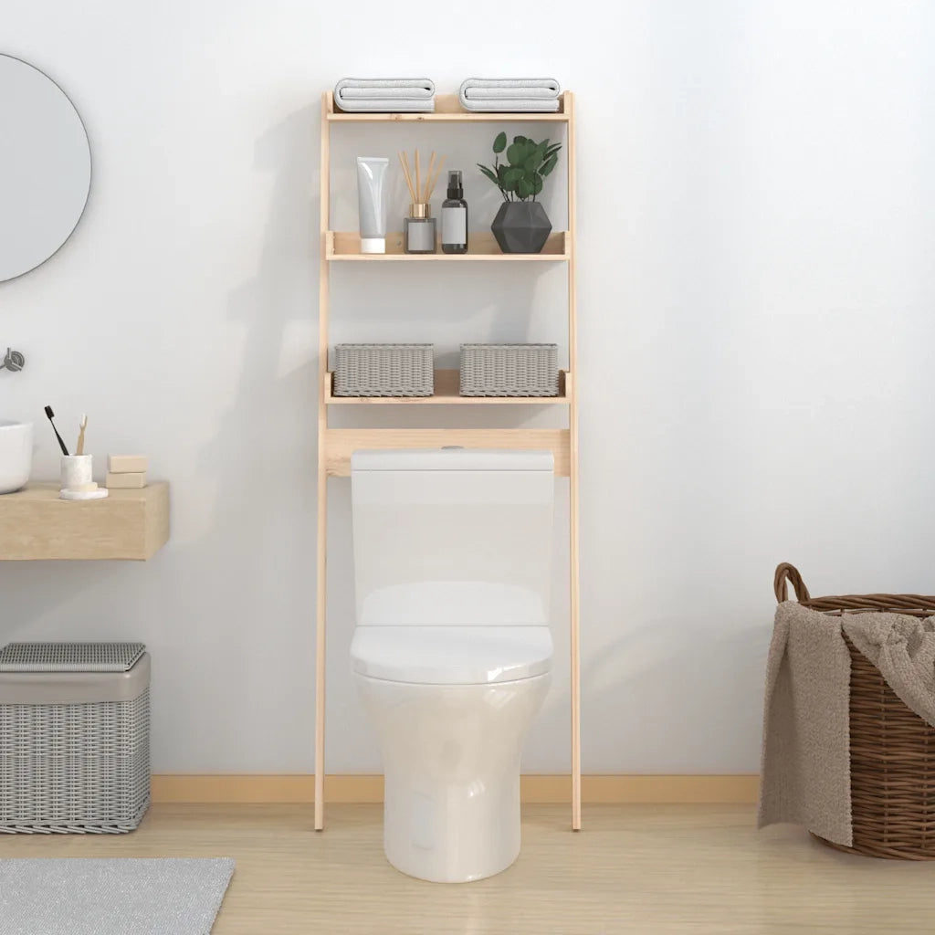 Rastrelliera da Bagno 63,5x32x179 cm in Legno Massello di Pino cod mxl 46955