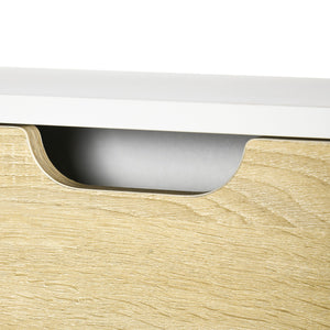 Scrivania Pieghevole con Ripiani 100x18x74 cm in Truciolato Bianca e Naturale