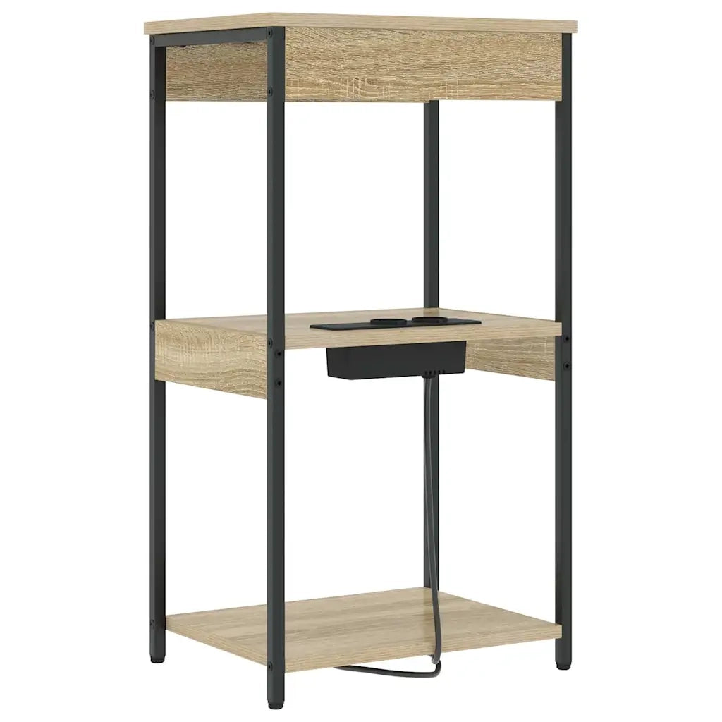 Comodino | Armadio da Notte | Mobiletto da notte con lo scaffale Rovere Sonoma 41 x 31 x 76 cm
