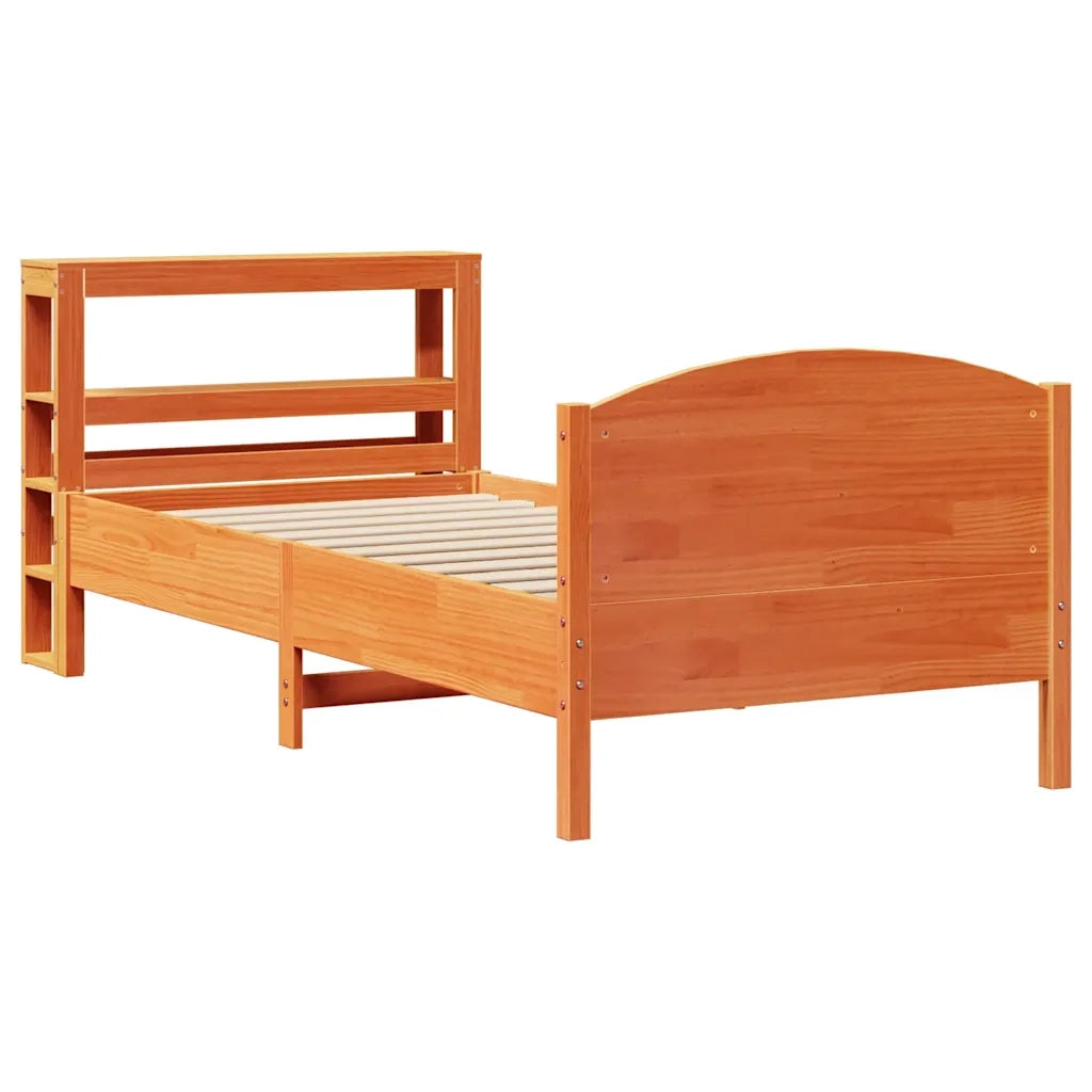 Letto senza Materasso Marrone Cera 75x190 cm in Legno di Pino 3306251