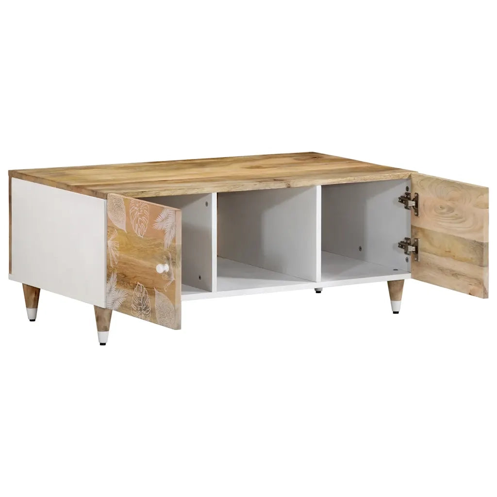 vidaXL Tavolino da Salotto 100x54x40 cm in Legno Massello di Mango