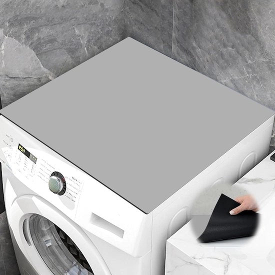 Antislip tappeto per lavatrice - Copertura antiscivolo per lavatrici e asciugatrici - Copertura superiore - Tappeto 60 x 60 cm grigio