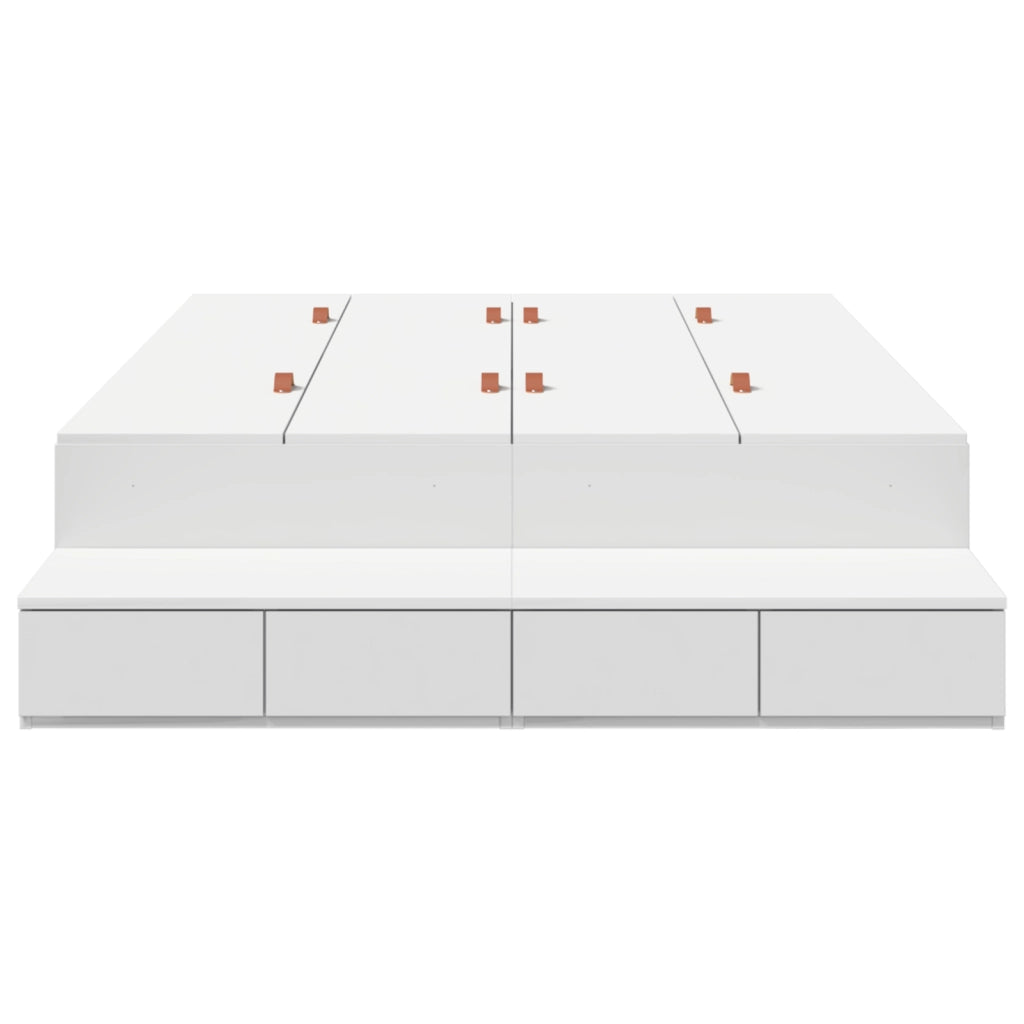 Struttura Letto contenitore Bianco 120x200 cm