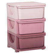 Cassettiera 3 cassetti per bambini ¨C zephmum ¨C rosa 37x37x56,5 cm