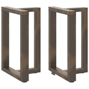 Set di 2 gambe per tavolo regolabili a forma di T 50 x 35 x 73 cm design moderno stabili acciaio nero 02_0057320
