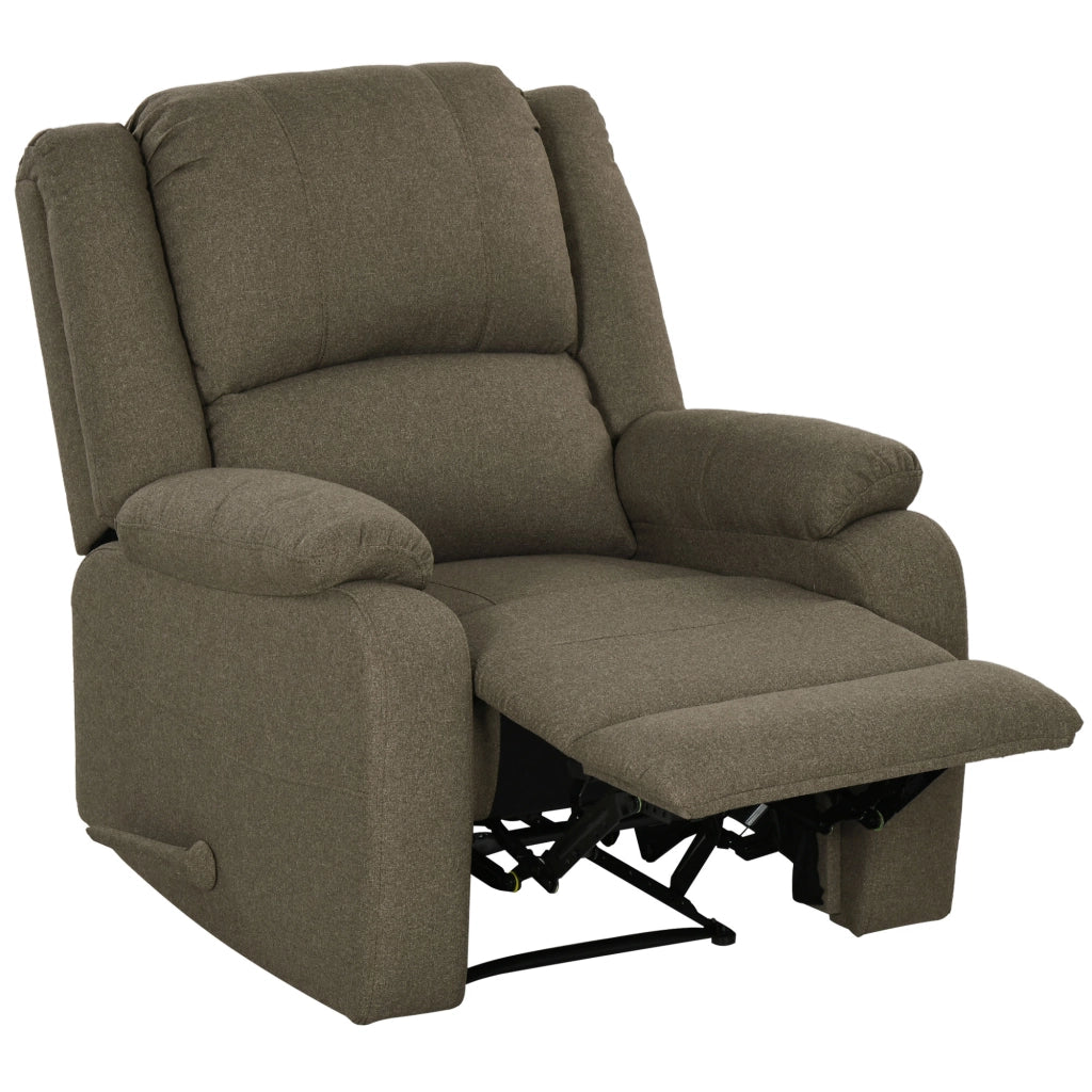 Poltrona Relax Reclinabile Massaggiante ¨C Zephmum ¨C Tessuto Marrone 90x96x98 cm