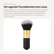 Set di pennelli per trucco - Pennello per fondotinta - Set di pennelli per trucco - Pennello per blush - Pennello per fondotinta - Pennelli per prodotti a base di crema o powder - Applicazione uniforme - Manico di 9cm - Pennello per trucco