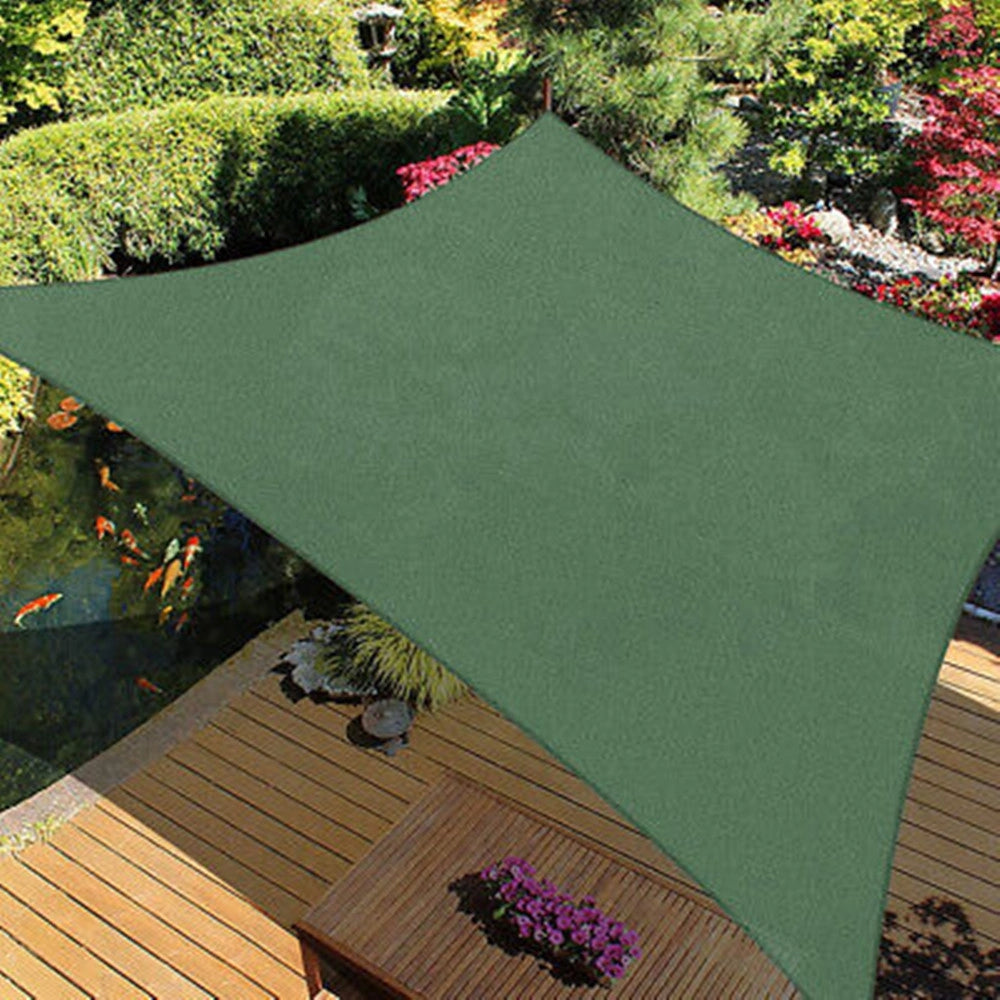 Trade Shop - Vela Tenda Quadrata Parasole Protezione Sole Ombreggiatura Giardino 3x3mt Verde 017032 -
