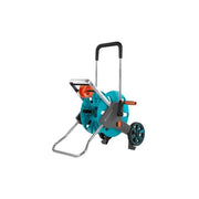 Gardena 18515-20 AquaRoll M Easy Carrello Avvolgitubo Manuale Capacita' 60 m Diametro Tubo 13 15 19 mm con Stop Goccia e Resistenza al Gelo colore Nero Blu Arancione