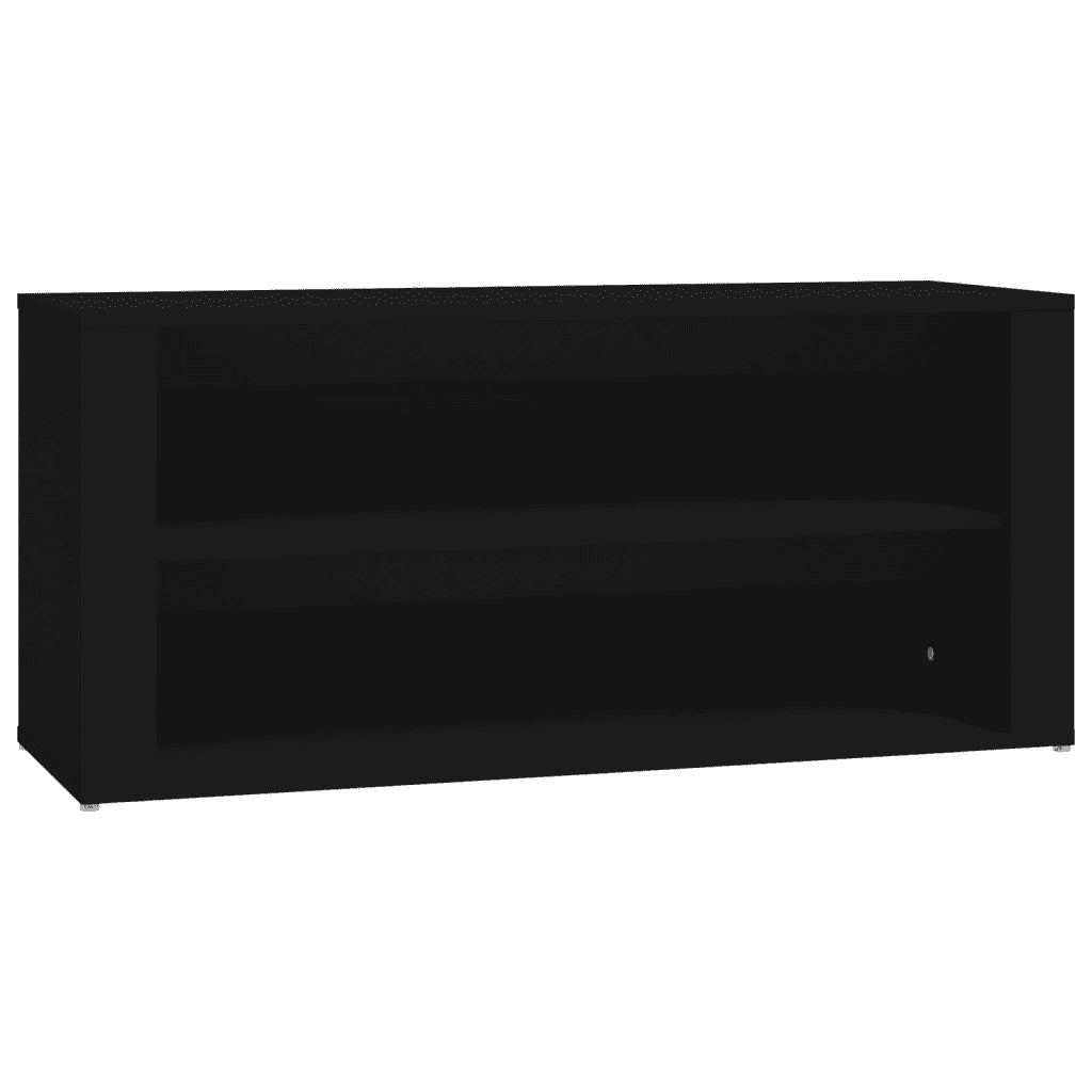 Scarpiera Nera 100x35x45 cm in Legno Multistrato