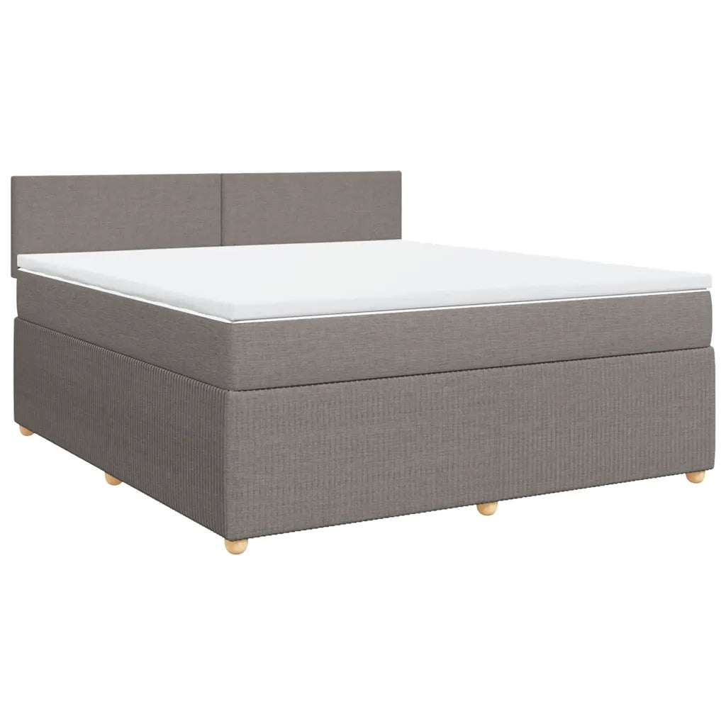 Giroletto a Molle con Materasso Tortora 180x200 cm in Tessuto