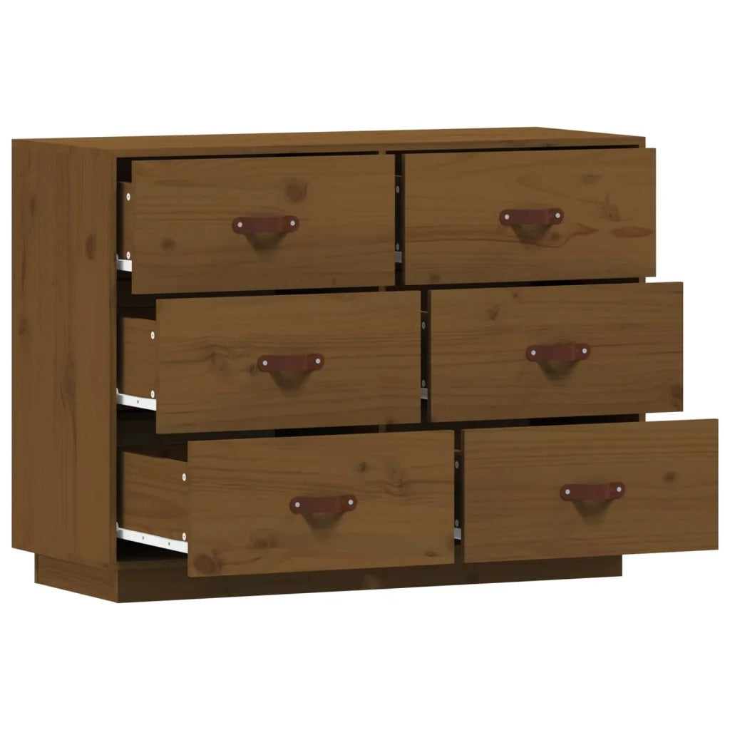 Credenza | Madia | Buffet da pranzo | Armadio da pranzo ambra 100x40x75 cm in Legno Massello di Pino