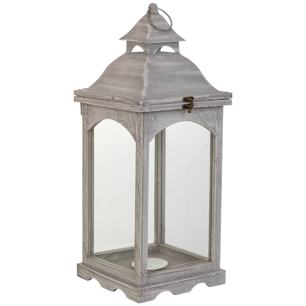 Lanterna in legno 23x23x58,5h cm
