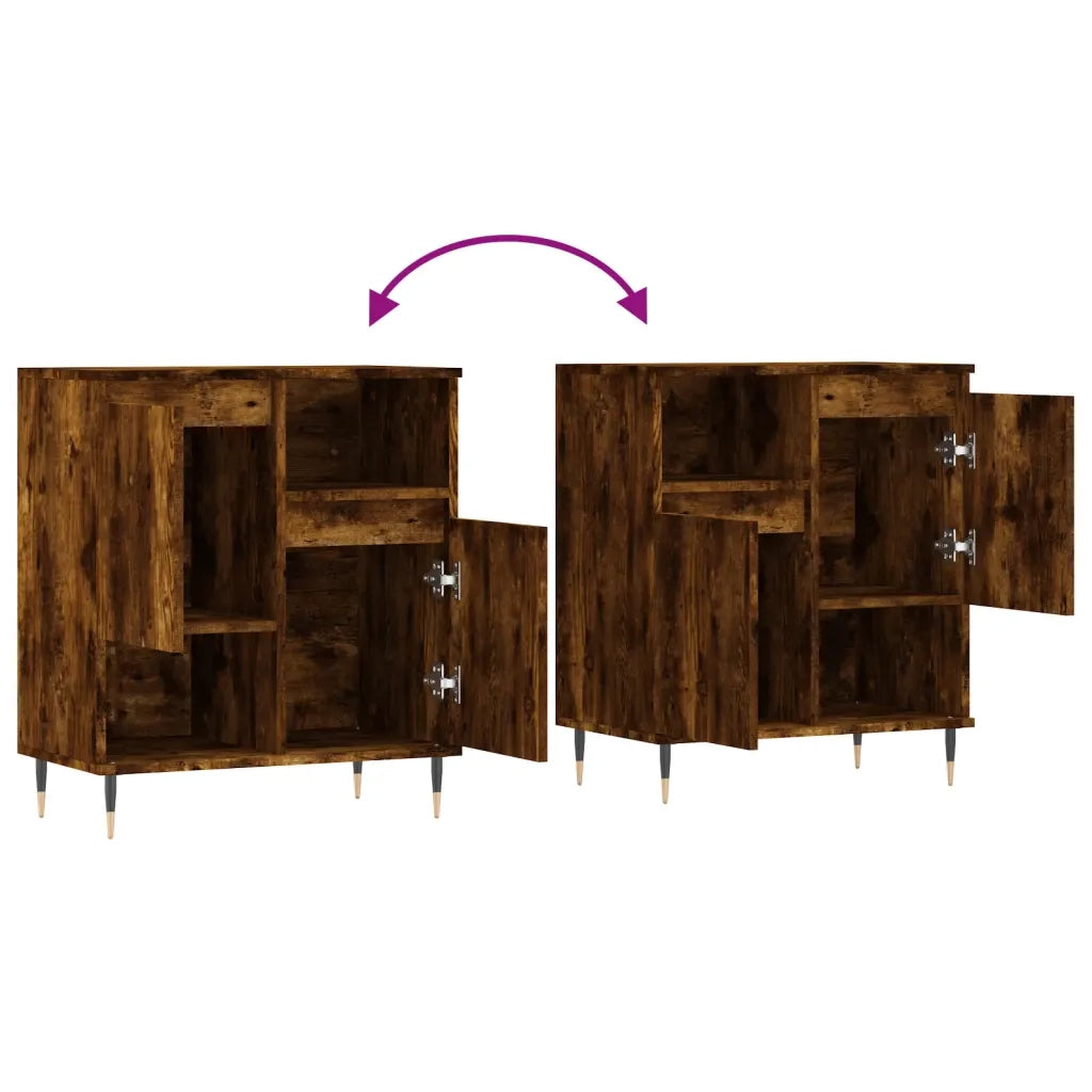 Credenza-Buffet-Armadio da cucina Rovere Fumo 60x35x70 cm in Legno Multistrato 942879