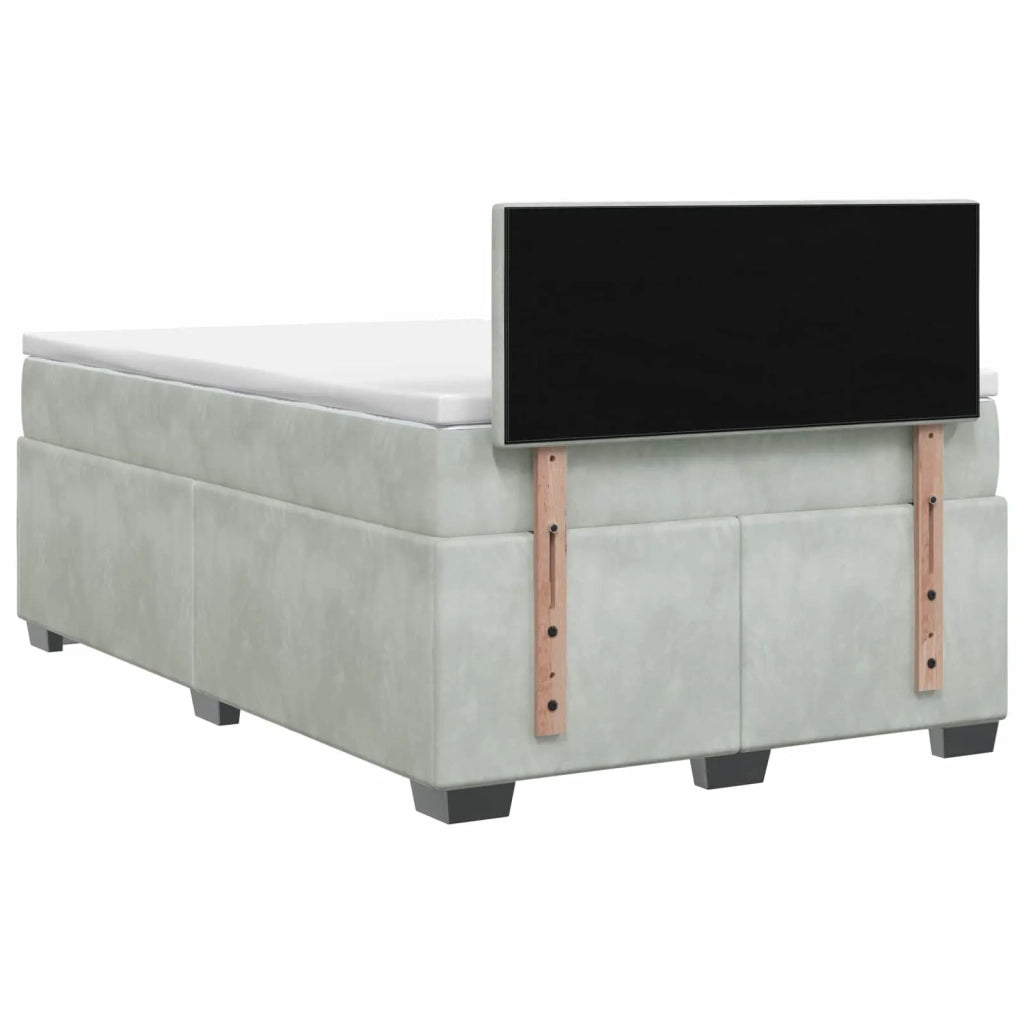 Letto box spring con materasso Grigio Chiaro 120 x 200 cm 3450692