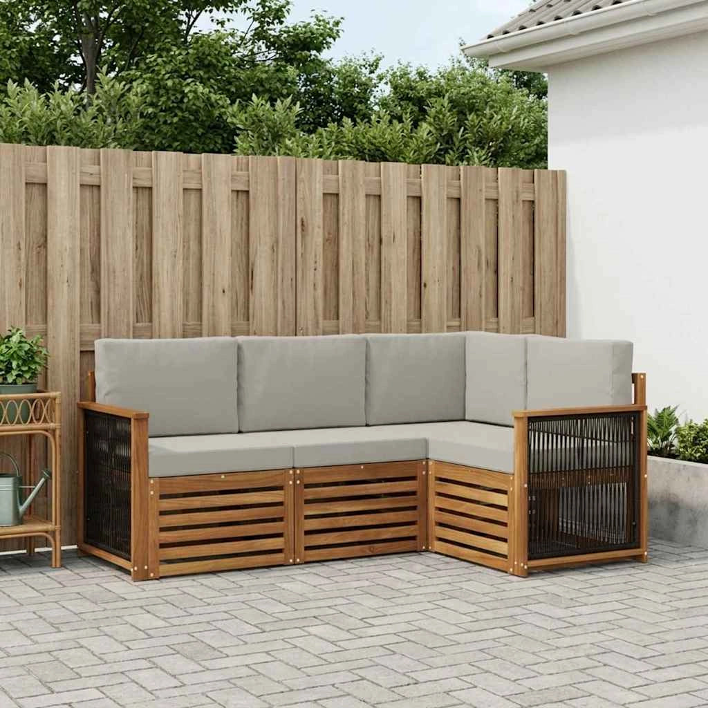 Set di divani da esterno 4 pz Poliestere 3384292