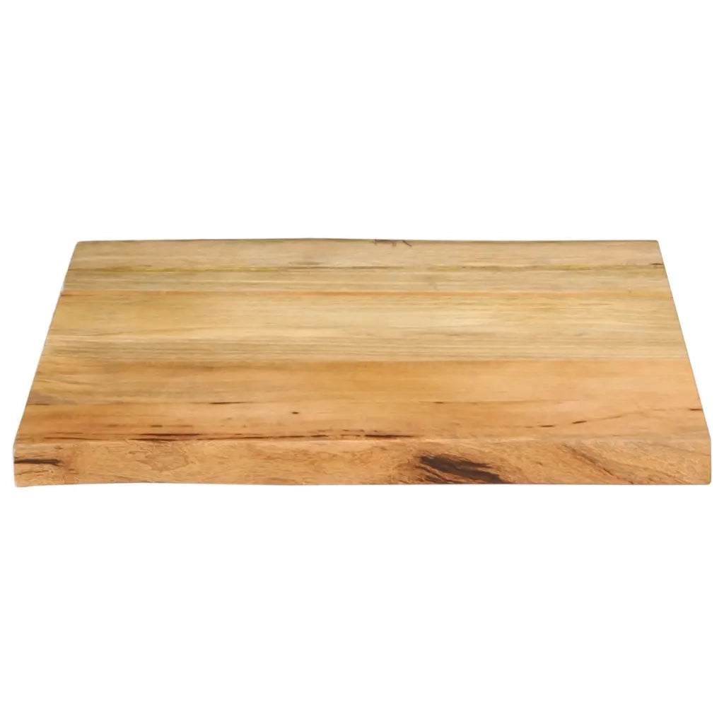 Piano per Tavolo | Superficie Tavolo | Piano Scrivania 80x80x2,5cm Bordi Vivi in Legno Massello Mango