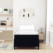 vidaXL Letto a molle Nero e Nero 90 x 190 cm