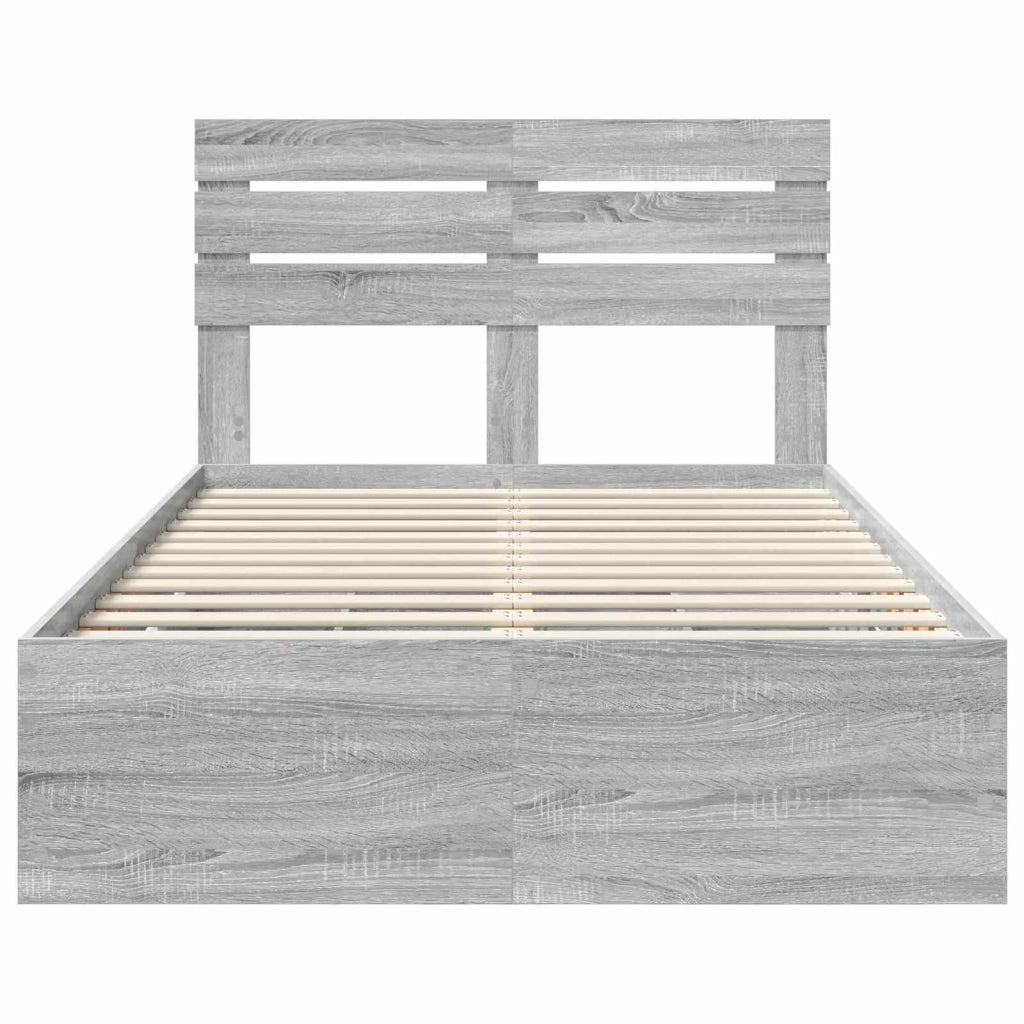 Struttura del letto con cassetto Grigio Sonoma 120 x 190 cm