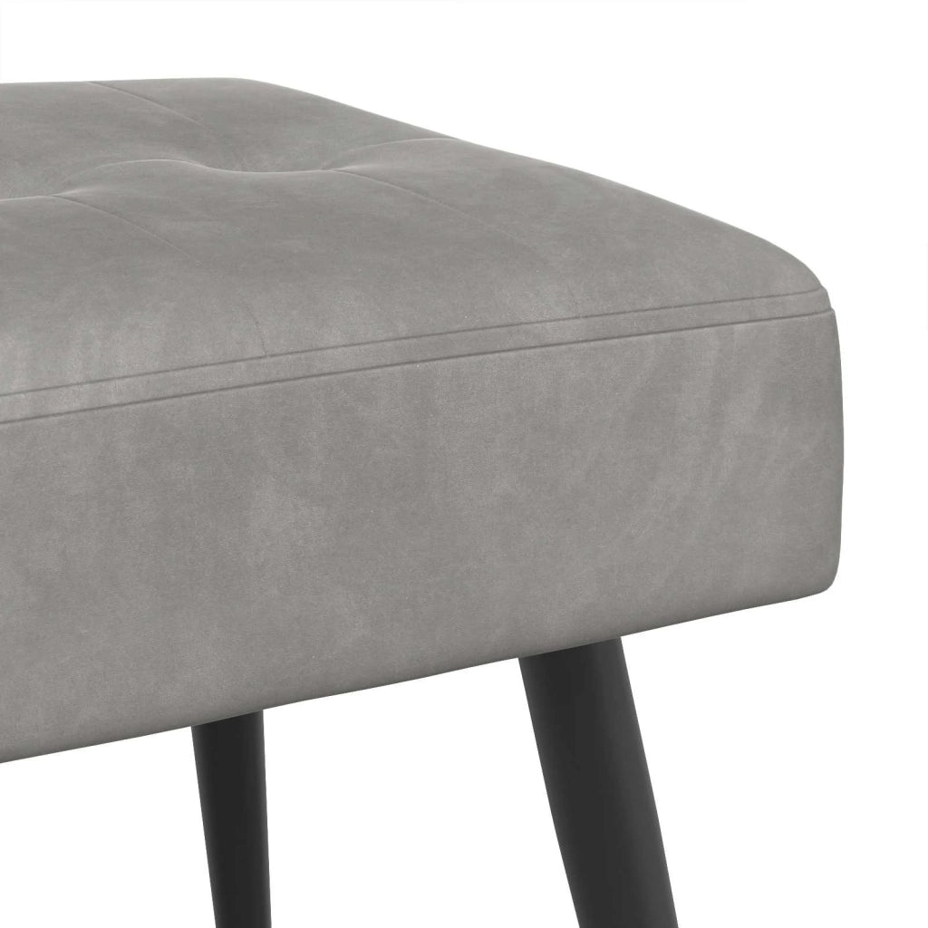 Panchina con bottoni imbottiti Grigio Chiaro 80 x 40 x 46 cm 42038515