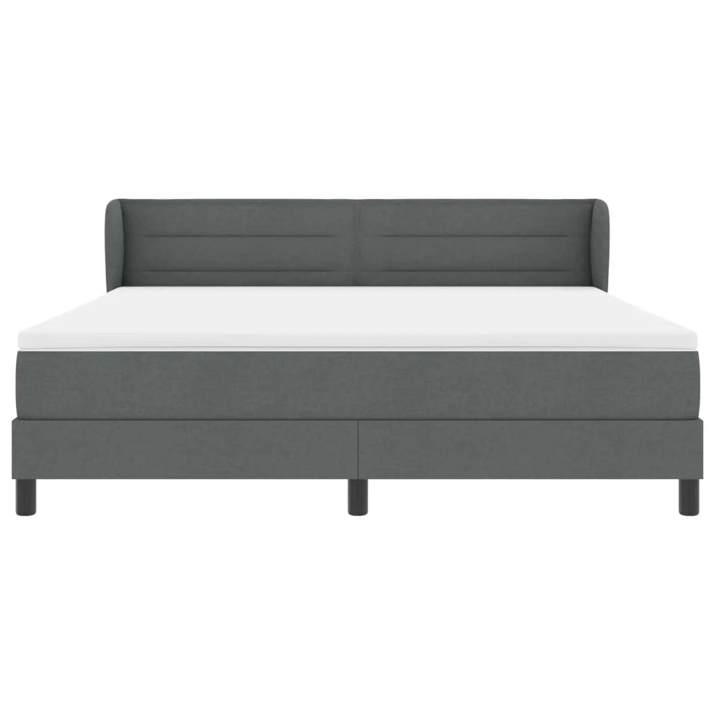 Letto a molle con materasso Grigio scuro 180 x 200 cm Tessuto 3339976