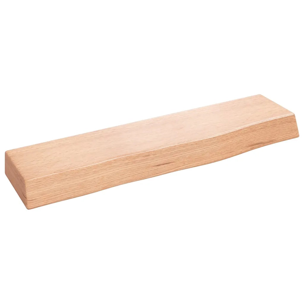 Ripiano Muro Marrone Chiaro 40x10x4 cm Massello Rovere Trattato 363621