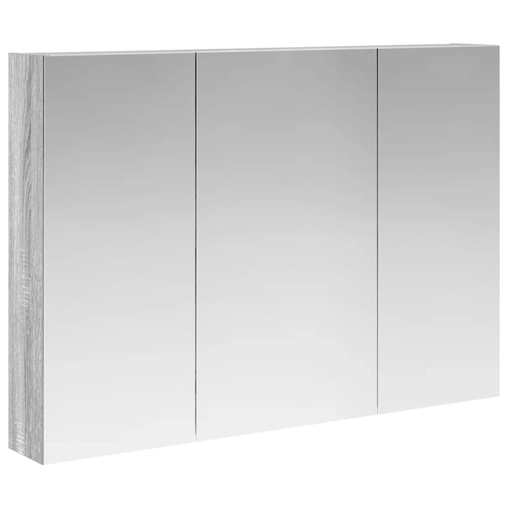 Mobiletto per specchio da bagno con lo scaffale Grigio Sonoma 889124