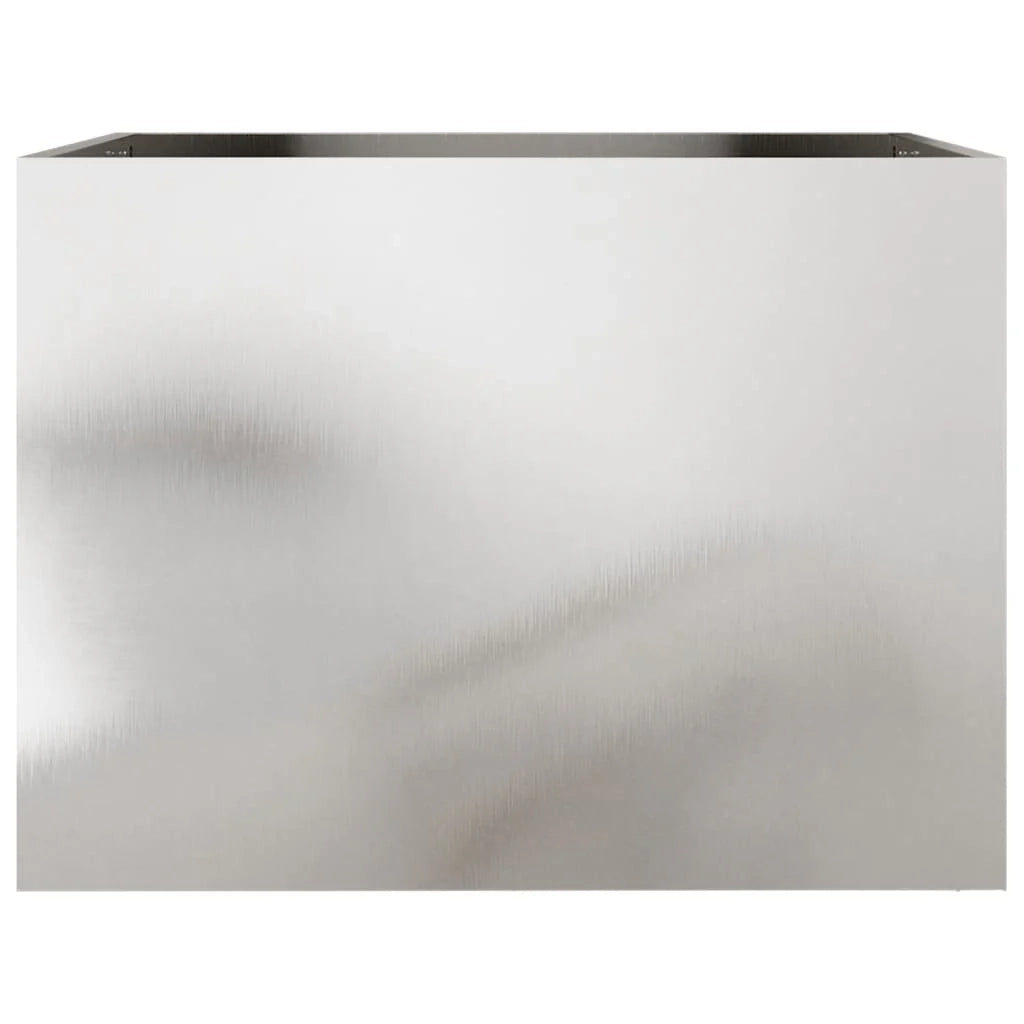 Vassoio per fioriera aiuola rialzata piante fiori terrazza giardino argento 62 x 47 x 46 cm acciaio inossidabile argento 02_0038079