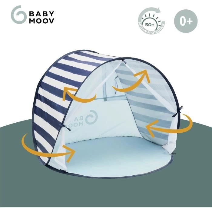 Babymoov Tenda Anti-UV SPF 50+ Mariniere - Zanzariera integrata