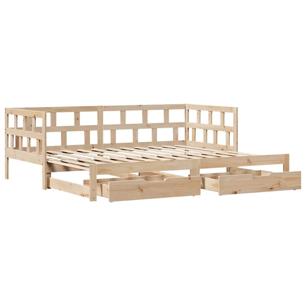 Divano Letto Estraibile con Cassetti senza Materasso 80x200 cm