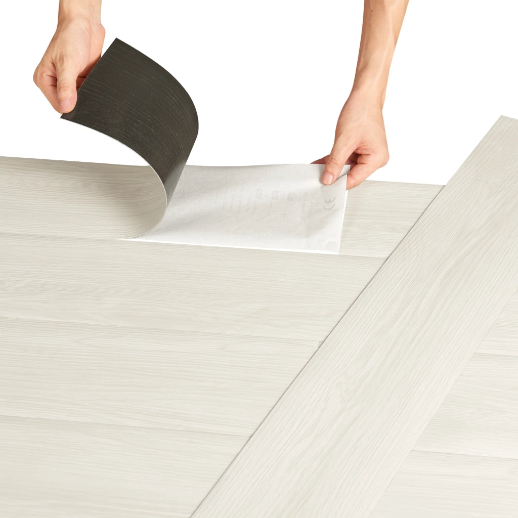 Pavimento in vinile PVC autoadesivo Valona ​​28 pezzi 3,92 m² rovere vintage rovere bianco invecchiato 03_0007233