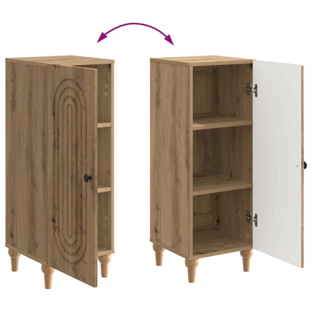 Credenza Rovere Artigianale 33 x 34,5 x 90 cm