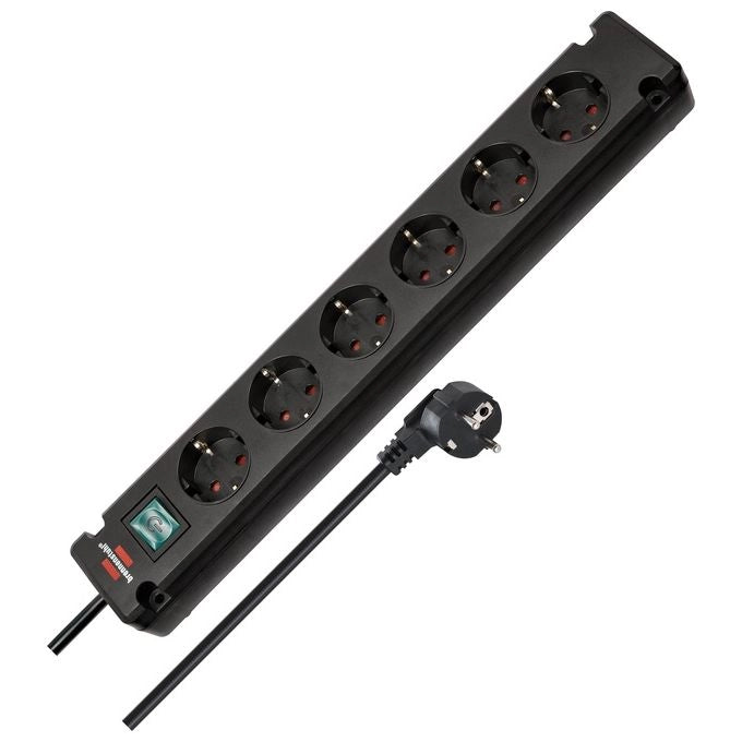 Brennenstuhl 1150650316 prolunghe e multiple 3 m 6 presa(e) AC Interno Nero