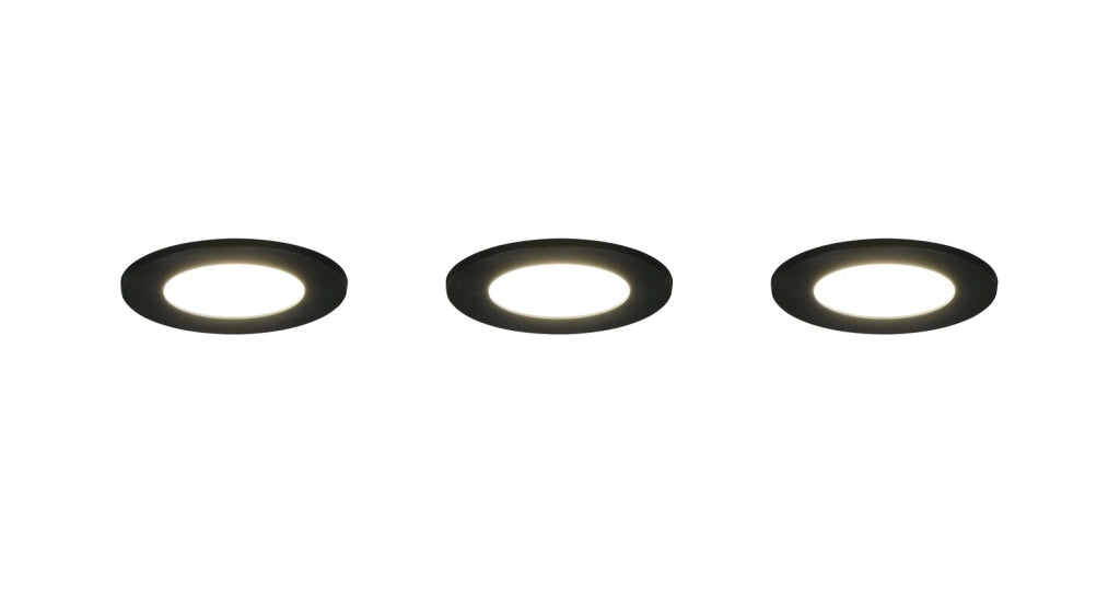 Faretto da incasso LED 3x HIMAL Trio nero rotondo 4W IP65