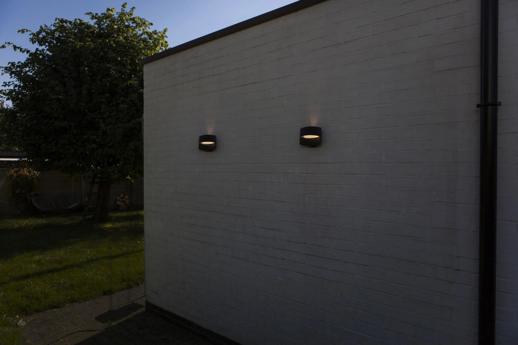 Applique LED esterna LOTUS nera IP54 8,5W Lutec
