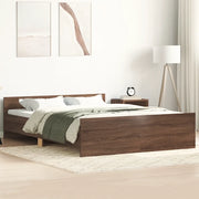 Giroletto con Testiera e Pediera-Struttura Letto Rovere Marrone 120x190 cm