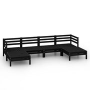Set di mobili da giardino mobili da esterno 6 pezzi legno di pino massiccio nero 02_0017044