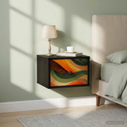 Mobiletto da comodino a parete BONN Rovere Nero 36 x 33 x 25 cm 8007479